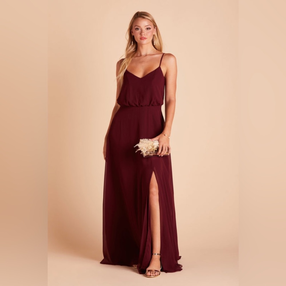 BIRDY GREY GWENNIE DRESS
CHIFFON COLOR CABERNET SIZE LARGE NWT